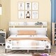preview thumbnail 2 of 7, White Pine Wood Car Platform Bed, Storage Shelves, Safety Rails, Unique Design