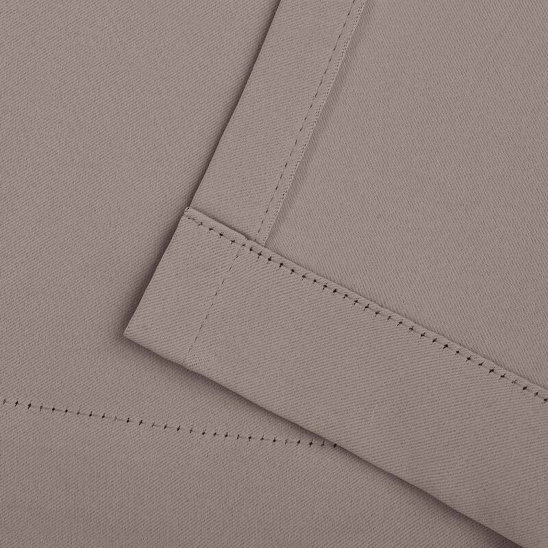 Superior Solid Machine Washable Room Darkening Blackout Curtains with Back Tabs, Set of 2