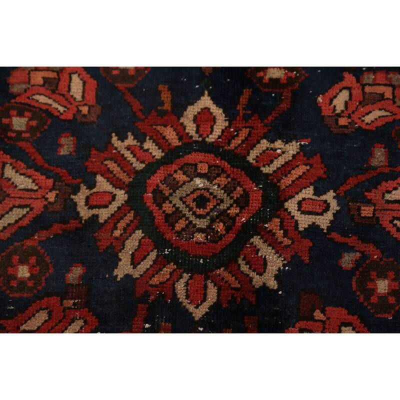Bakhtiari Persian Vintage Area Rug Hand-Knotted Red Wool Carpet - 6'8" x 9'7"