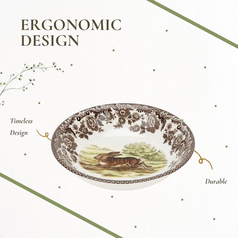 Spode Woodland Cereal Bowl Assorted Animals - 6.25 Inch