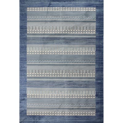 Bashian Lennon Light Blue Transitional Area Rug