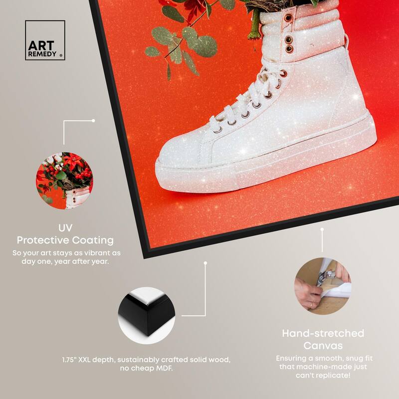 Christmas Sneaker Canvas by Art Remedy