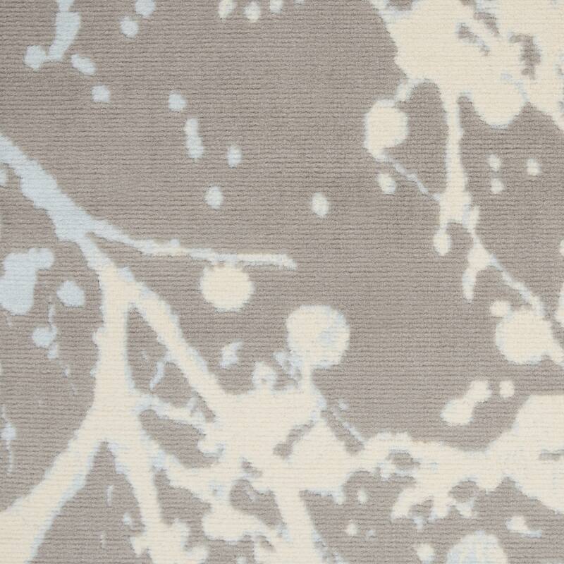 Nourison Jubilant Modern Botanical Abstract Grey Area Rug