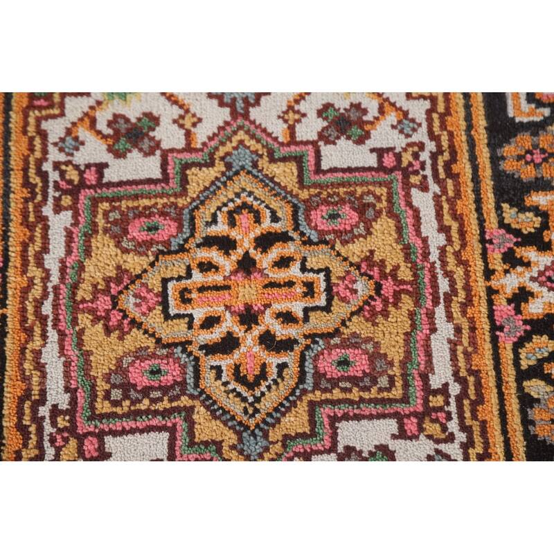 Heriz Serapi Oriental Rug Handmade Medallion Wool Carpet - 2'0"x 3'0"