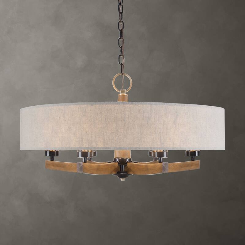 Uttermost 21331 Woodall 6 Light 36" Wide Ring Chandelier - Multi-Colored