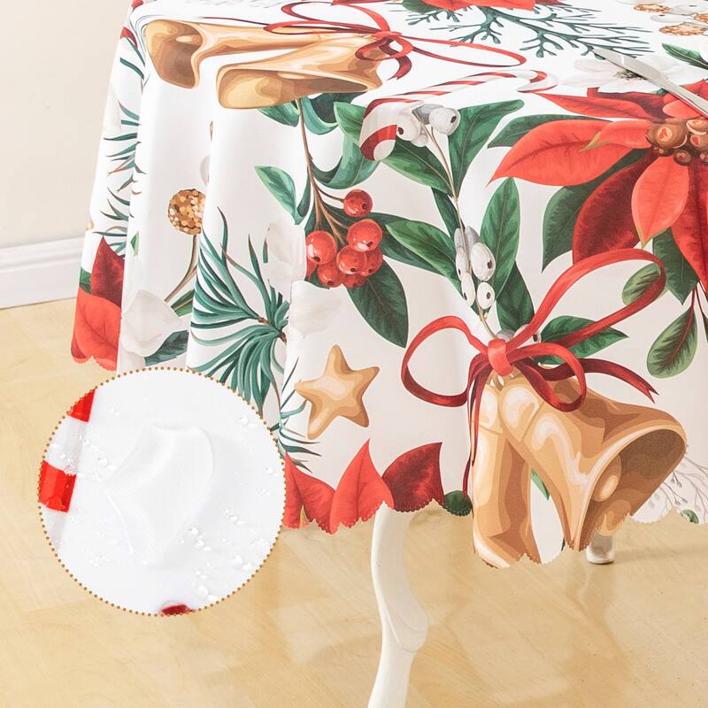 Ray Star Happy Christmas tablecloth 60in - Colorful Christmas