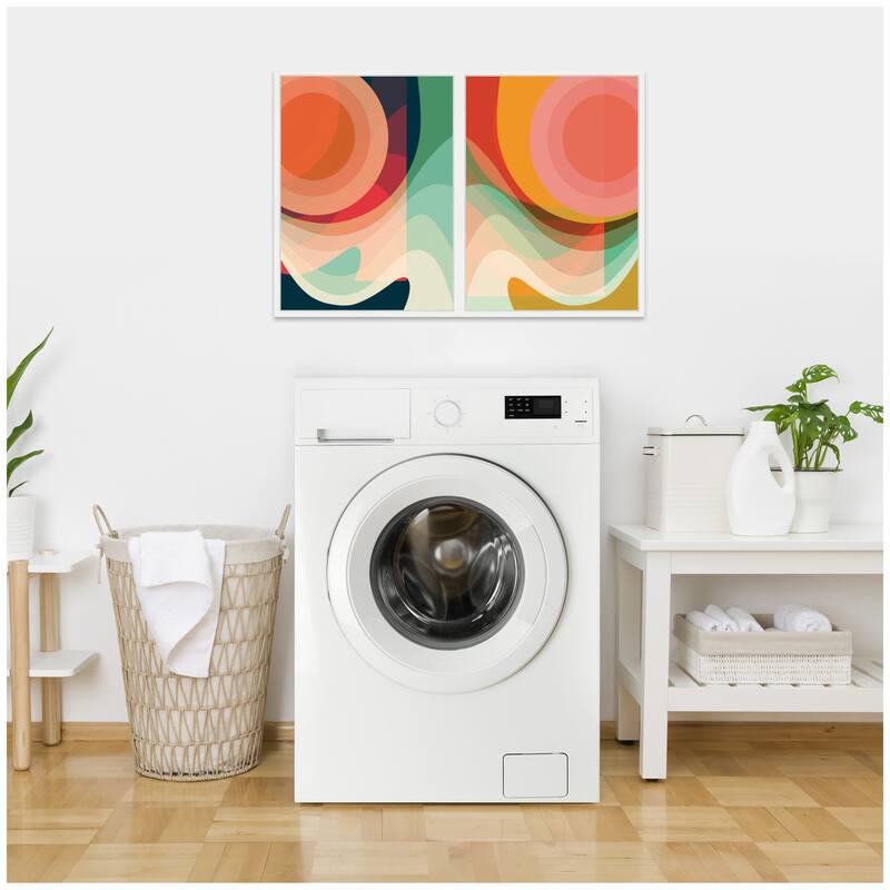 Kate and Laurel Sylvie Summer Sun 1 and 2 Framed Canvas Art Set by Alicia Bock