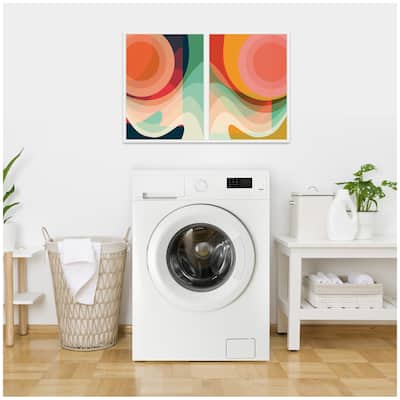 Kate and Laurel Sylvie Summer Sun 1 and 2 Framed Canvas Art Set by Alicia Bock
