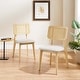 preview thumbnail 7 of 34, Art Leon Cane Backrest Leather Dining Chairs (Set of 2)