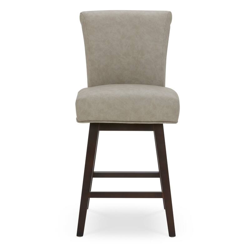 Spruce & Spring Noah Modern Upholstered Counter Height Swivel Barstool Single