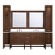 preview thumbnail 1 of 7, James Martin Vanities E444-V72GP-C-EJP Addison 102" Double Basin Mid-Century Acacia - Wood Finish