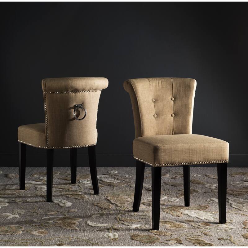 SAFAVIEH Caroline Dining Chair (Set of 2) - 20Wx24Dx33H - Beige