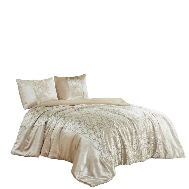 Shatex Inanna 3 piece Smooth fabric Lightweight Bedspread set Oversized Reversible Quilt set,Bedding Comforter Set