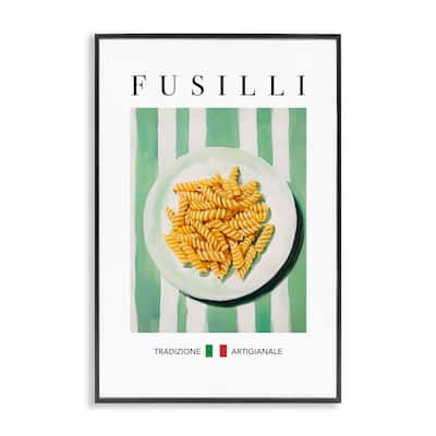 Stupell Traditional Fusilli Pasta Framed Giclee Art Design By Andreas Magnusson