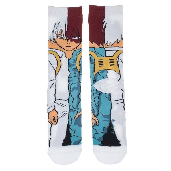 My Hero Academia Todoroki 360 Character Crew Socks Men S 10 13 Overstock 28443288