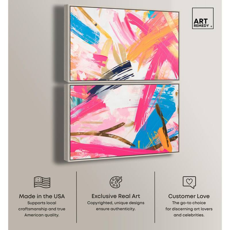 Language Spontaneity II Canvas Set of 2 by Art Remedy