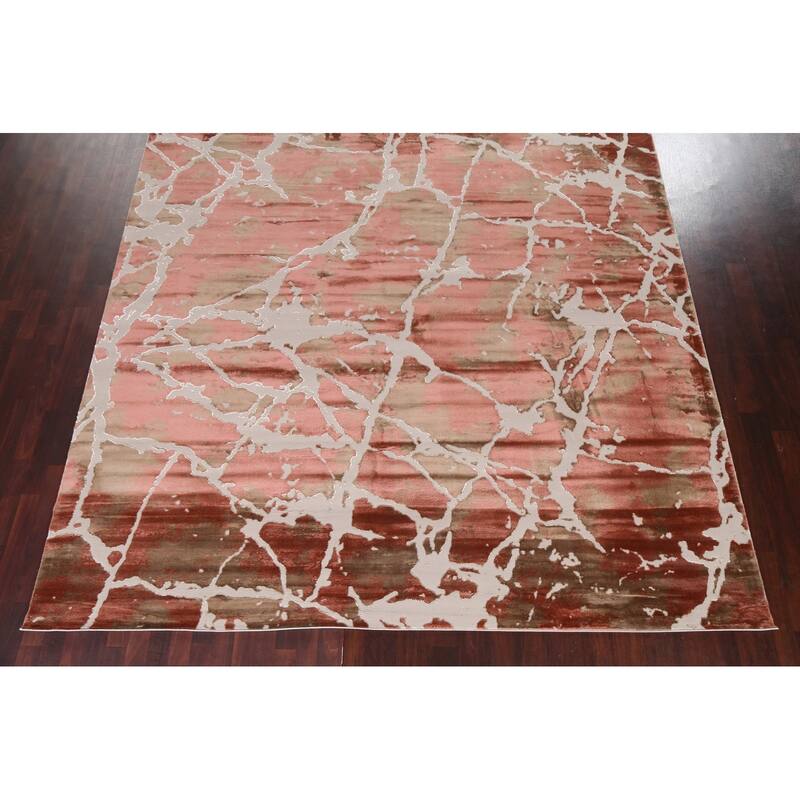 Abstract Transitional Turkish Oriental Rug Contemporary Carpet