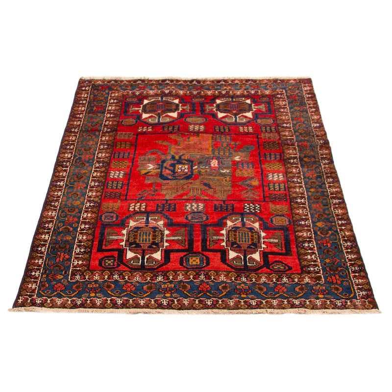 ECARPETGALLERY Hand-knotted Anadol Red Wool Rug - 4'7 x 6'9