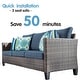 preview thumbnail 13 of 80, Ovios 5-piece Outdoor High-back Wicker Sectional Set