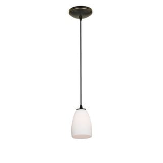 Access Lighting Sherry Bronze Integrated LED Cord Pendant, Opal Shade