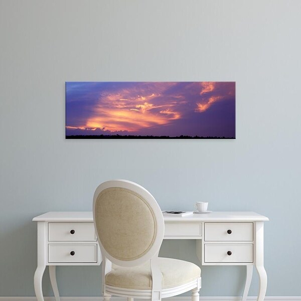 Easy Art Prints Panoramic Images's 'Clouds over a prairie, Marion County, Illinois, USA' Premium Canvas Art