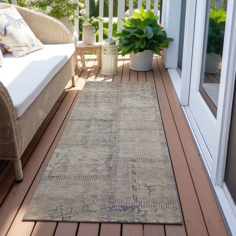 Machine Washable Indoor/ Outdoor Chantille Boho Traditional Rug
