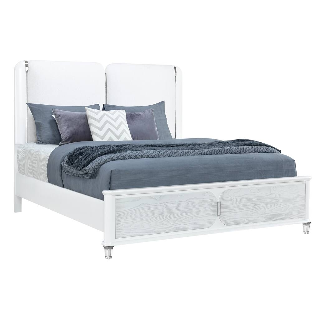 BRENDA GREY QUEEN bed WITH LED LIGHT