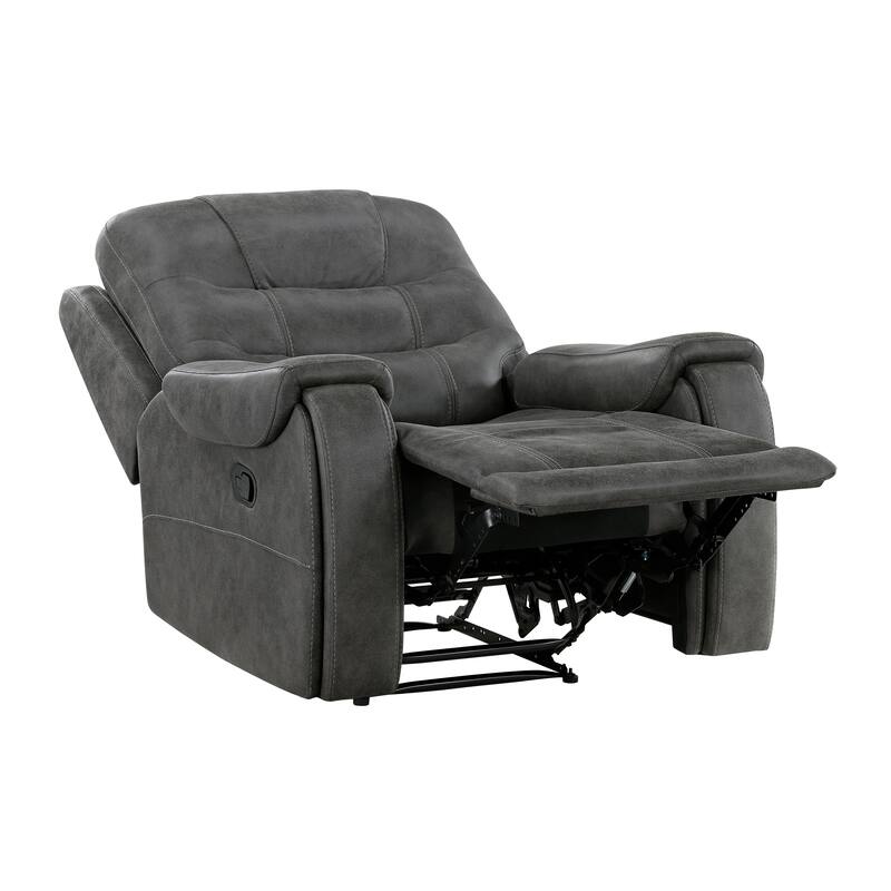 Fremont & Park Gerald 39.5" Microfiber Manual Reclining Chair with Tab Pull Motion