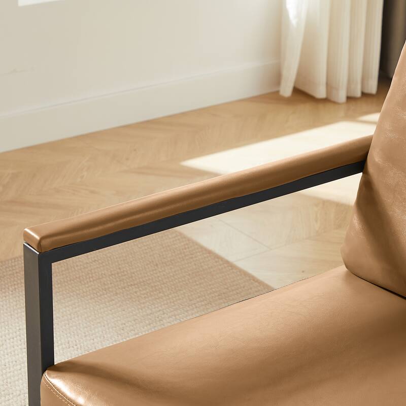 Tech Cloth Armchair with Padded Armrests and 330lb Capacity