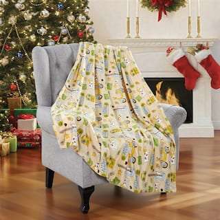 Printed Microplush Novelty Throw