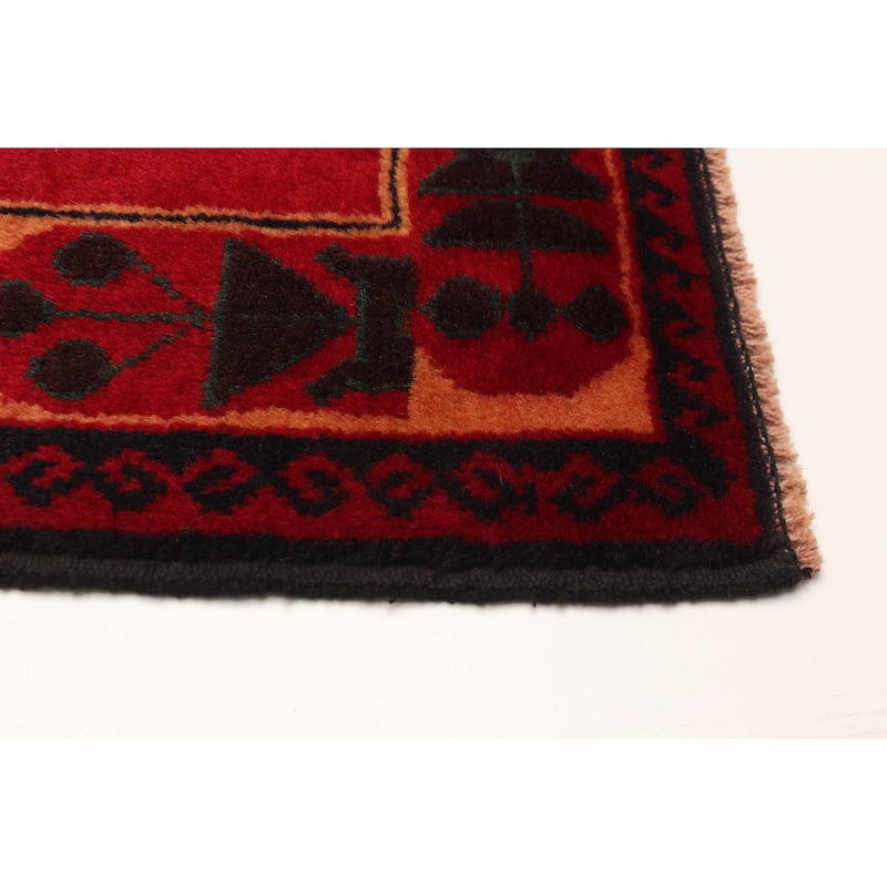 ECARPETGALLERY Hand-knotted Teimani Red Wool Rug - 3'7 x 6'6