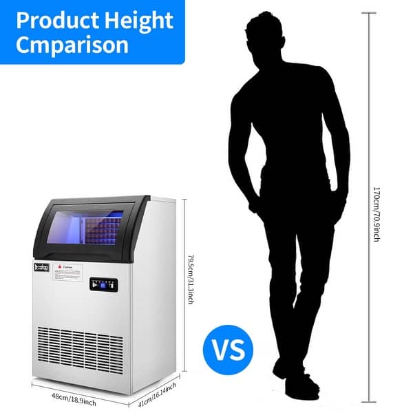 200Lbs/24H Commercial Stainless Steel Freestanding Ice Maker Bed Bath & Beyond 33240597