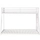 preview thumbnail 6 of 9, Classic Square Metal Bunk Bed Frame,Twin over Full Metal Bunk White for Kids and Adult