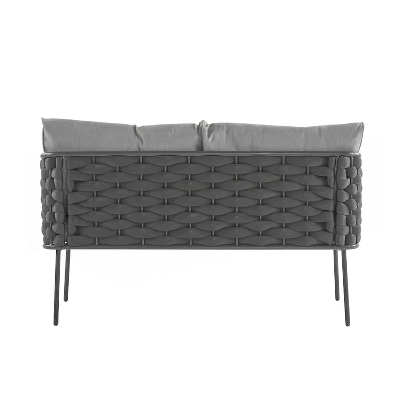4-Pieces Outdoor Metal Patio Furniture Set