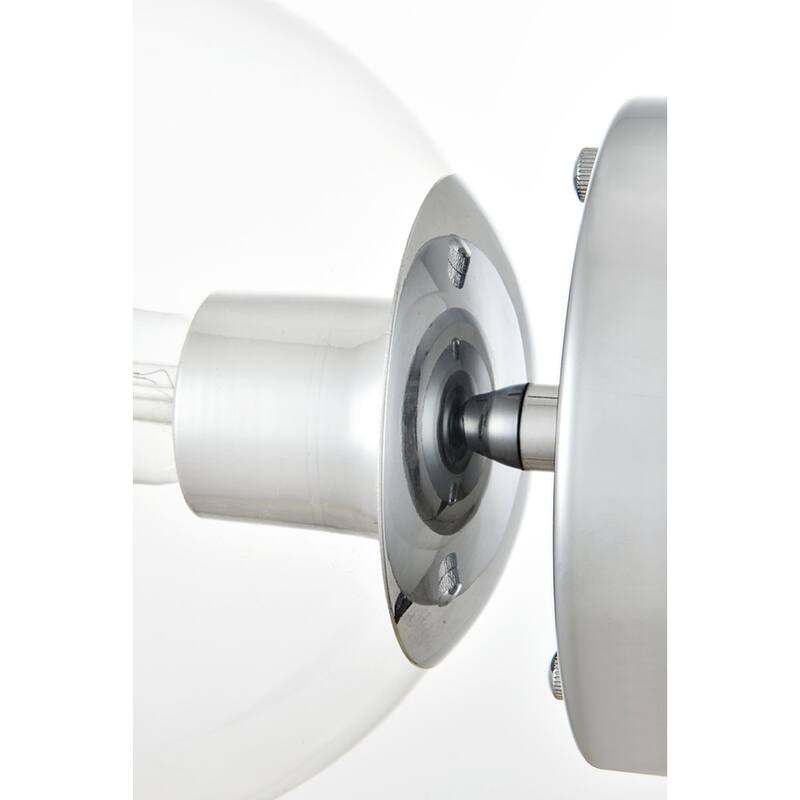 Roger 1 Light Black and Clear Bath Sconce