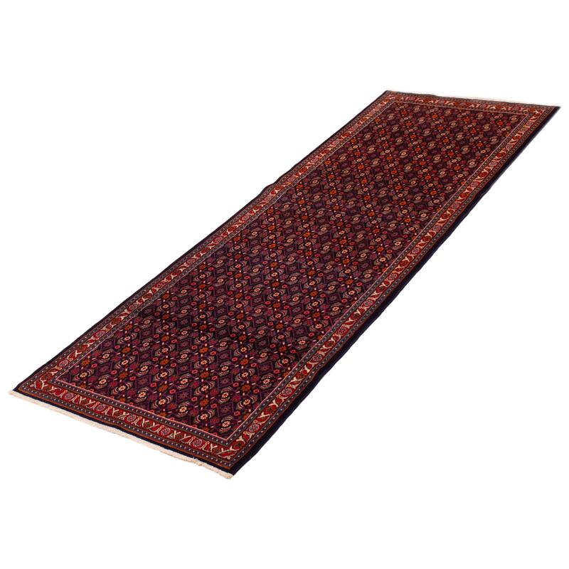 ECARPETGALLERY Hand-knotted Andelz Navy Wool Rug - 3'5 x 10'2