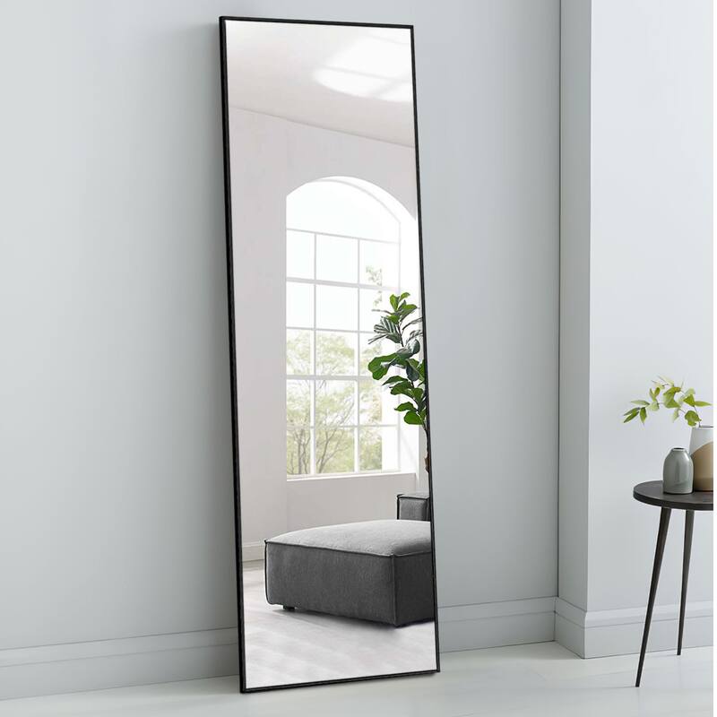 Jumbo Aluminum Frame Mirror - 21.26" W x 0.8" D x 64.17" H