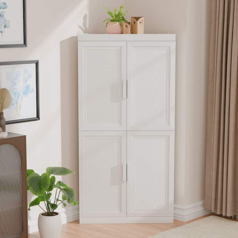 62 " Corner Cabinet Free-Standing Storage Organizer