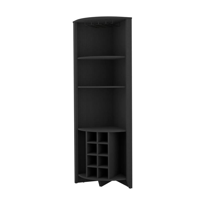 Morgana 8-Bottle 5-Shelf Corner Bar Cabinet