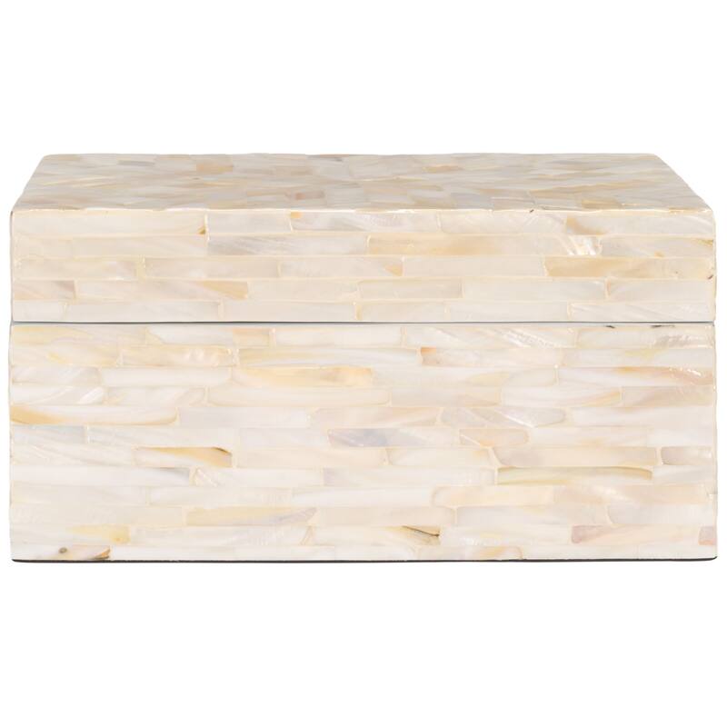 SAFAVIEH Asbjorg Set of 2 Boxes (Fully Assembled) - 9.8 In. W x 5.9 In. D x 4.9 In. H - 10Wx6Dx5H