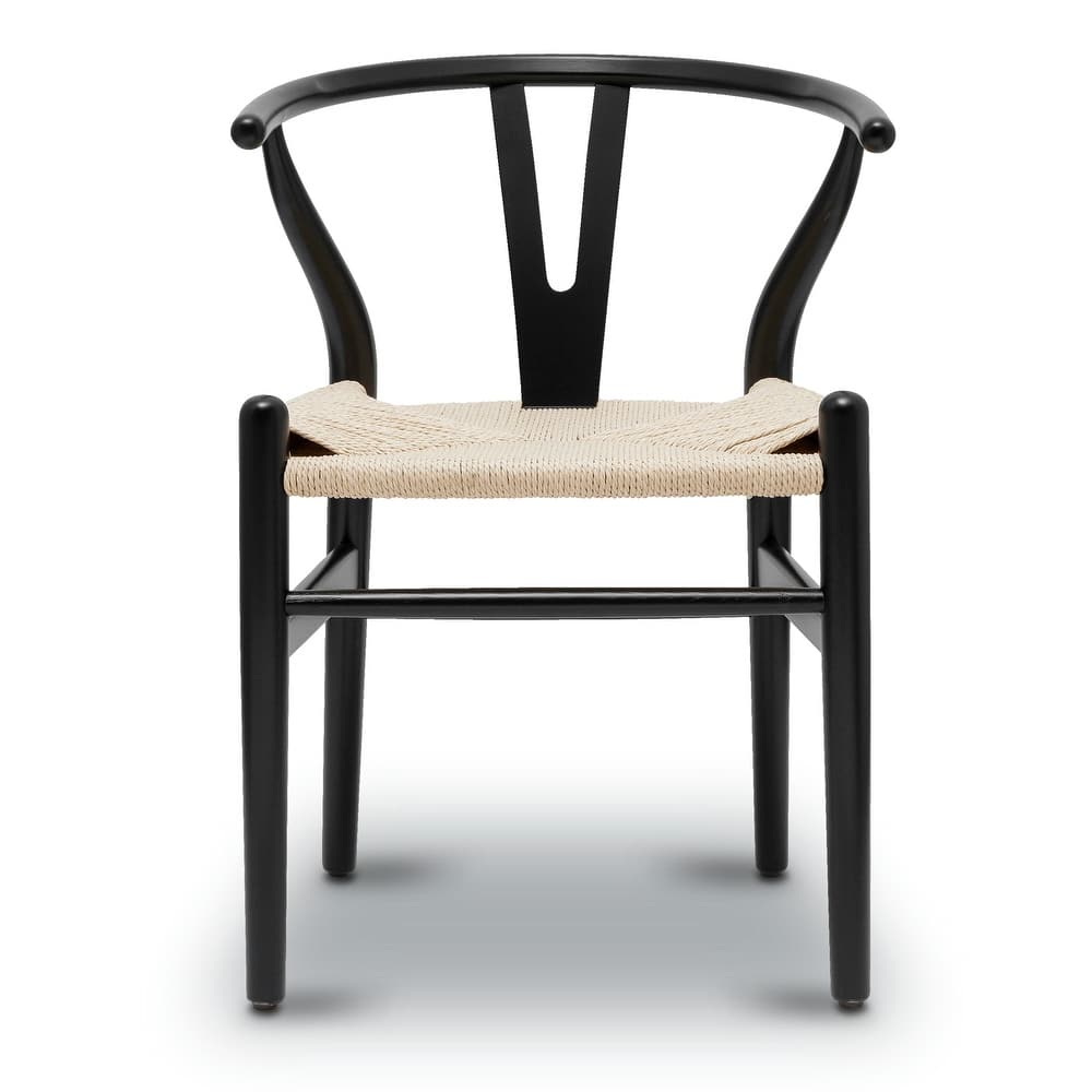 Poly & Bark Weave Chair - Solid Wood with Woven Seat