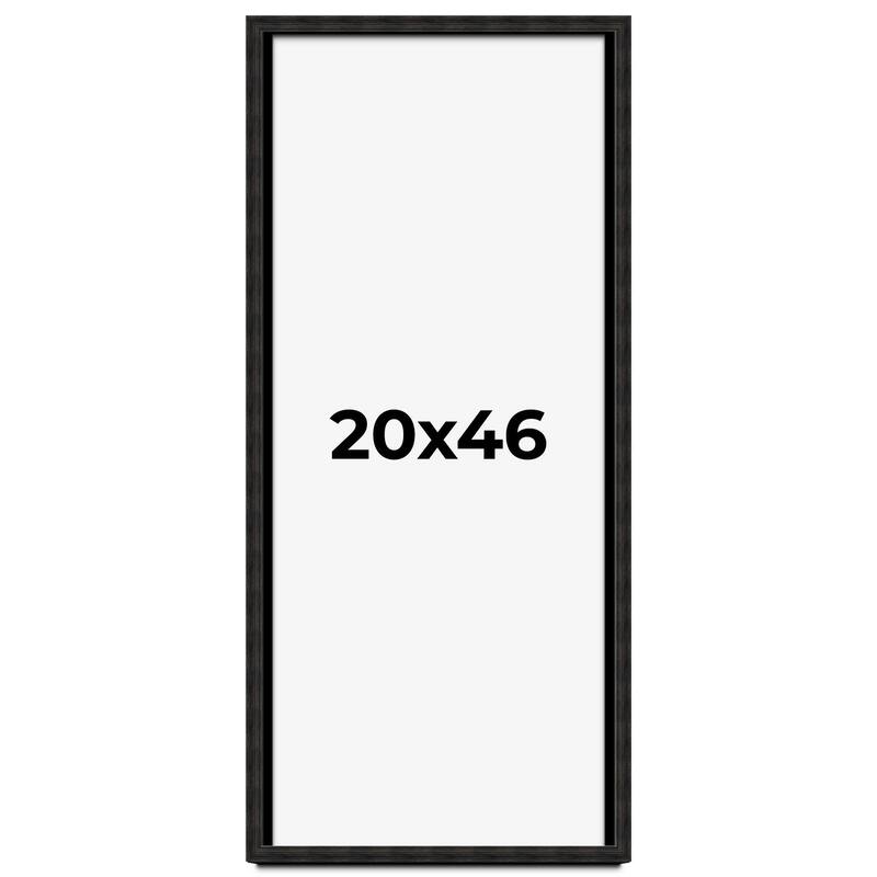 20x46 Shadow Box Black Rustic Barnwood Display Frame | 1.125 Inch