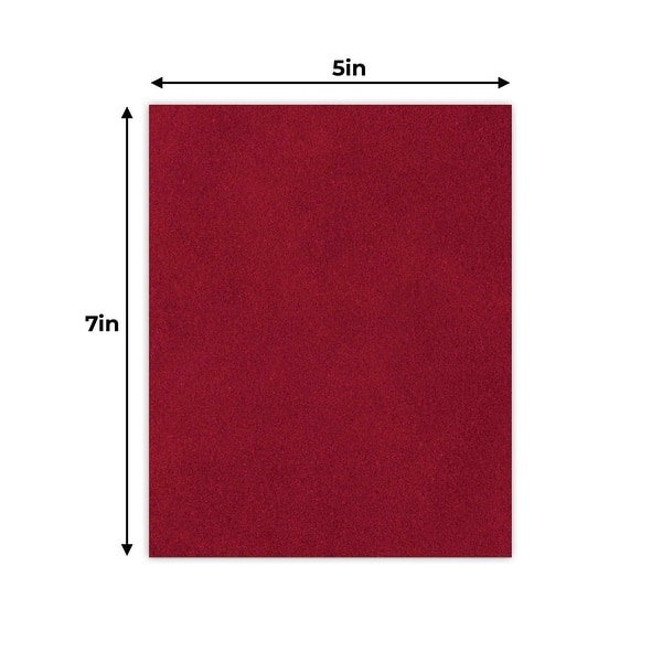 Red Suede Texture 5x7 Backing Board - Uncut Photo Mat Board (10-Sheets ...