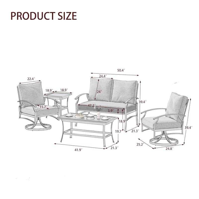 DREAMSIDEA Outdoor Furniture Conversation Patio Set