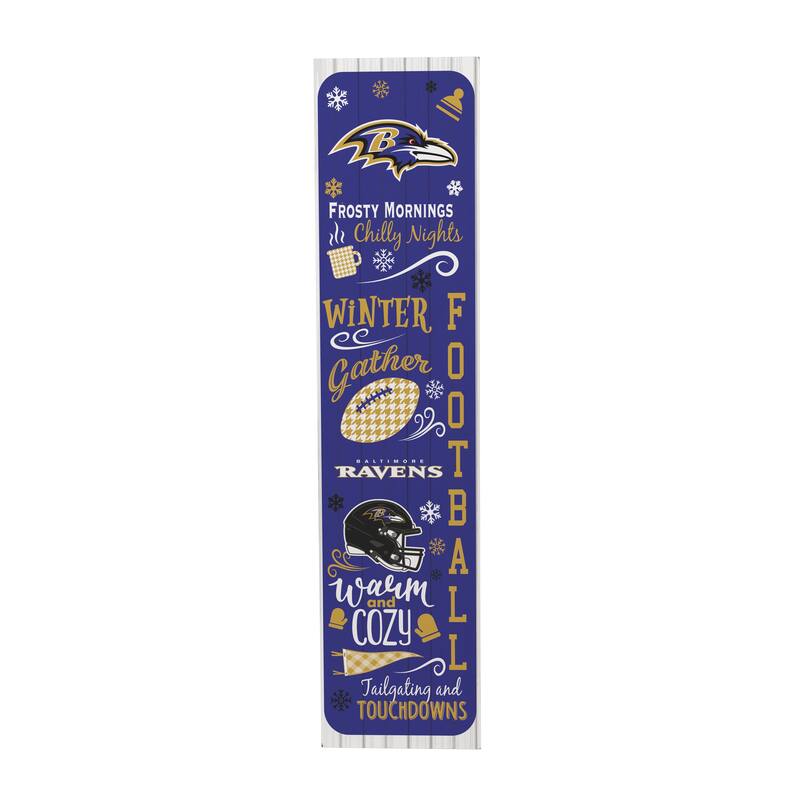 47" Double Sided Seasonal Porch Leaner, Baltimore Ravens - 47" x 11.25"
