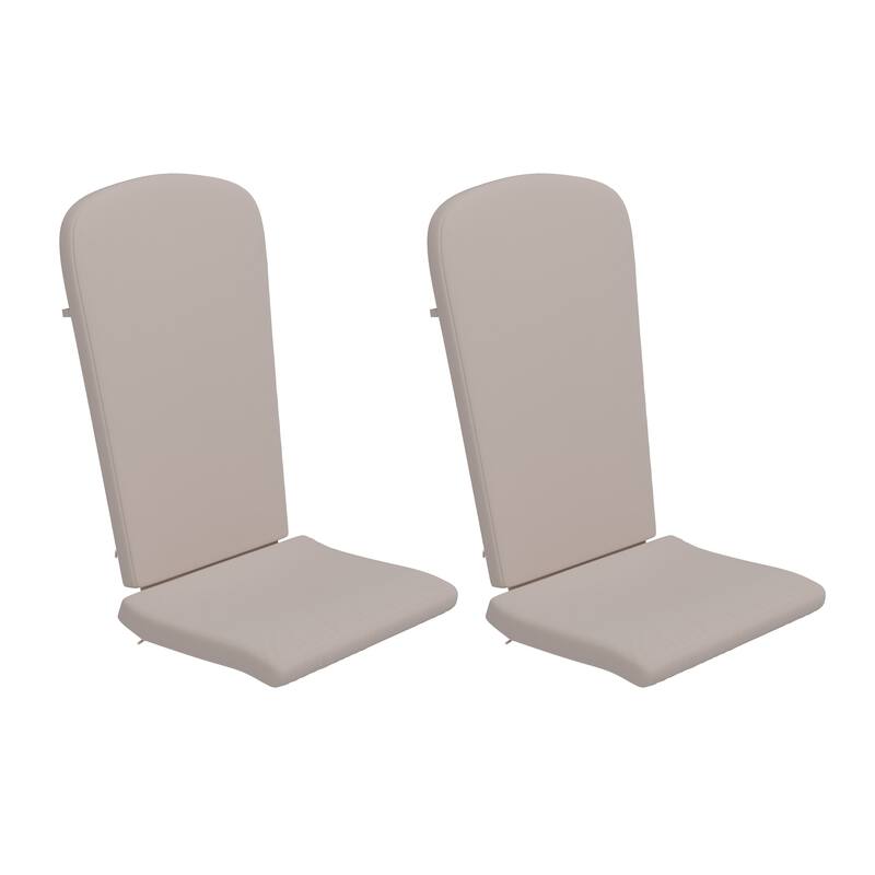 Set of 2 All-Weather High Back Adirondack Chair Cushions