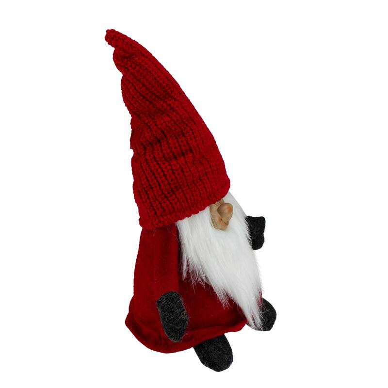 Portly Smiling Gnome Christmas Figure - 13.5" - Red