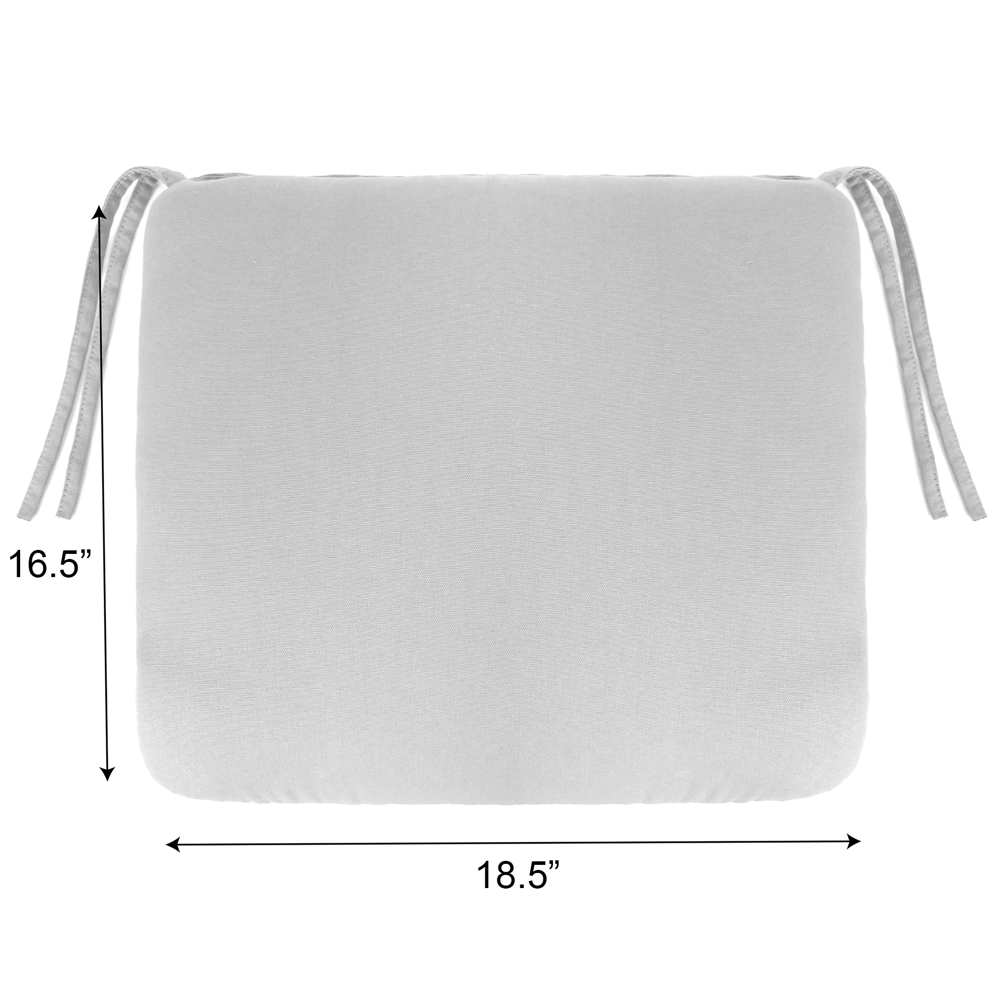 19 x 17 Outdoor Seat Cushion with Ties 16.5 L x 18.5 W x 3 H On Sale Bed Bath Beyond 40132901
