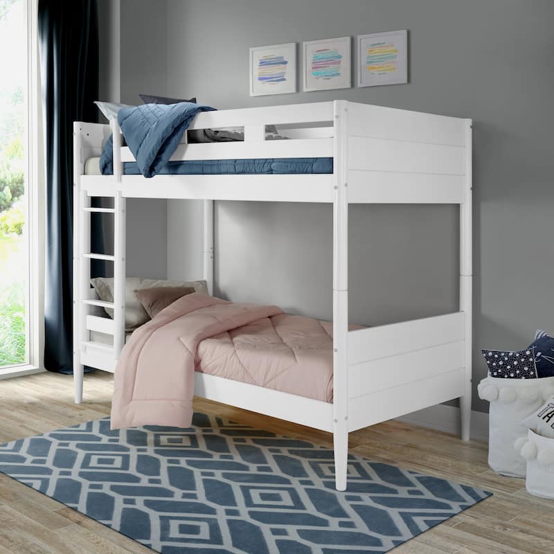 Mid Century Modern Bunk Bed Twin over Twin