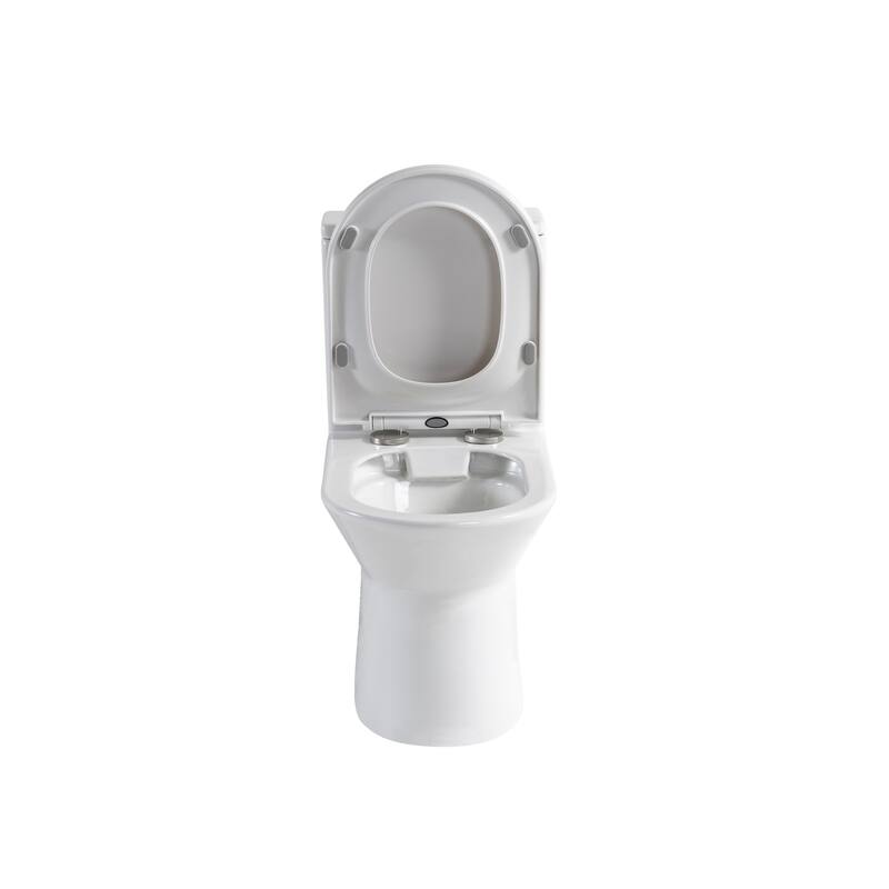 1.1/1.6 GPF Tornado Flush One-Piece Toilet with Comfort Chair Seat ADA Height 17",Siphonic S-trap 12",Rimless Bowl